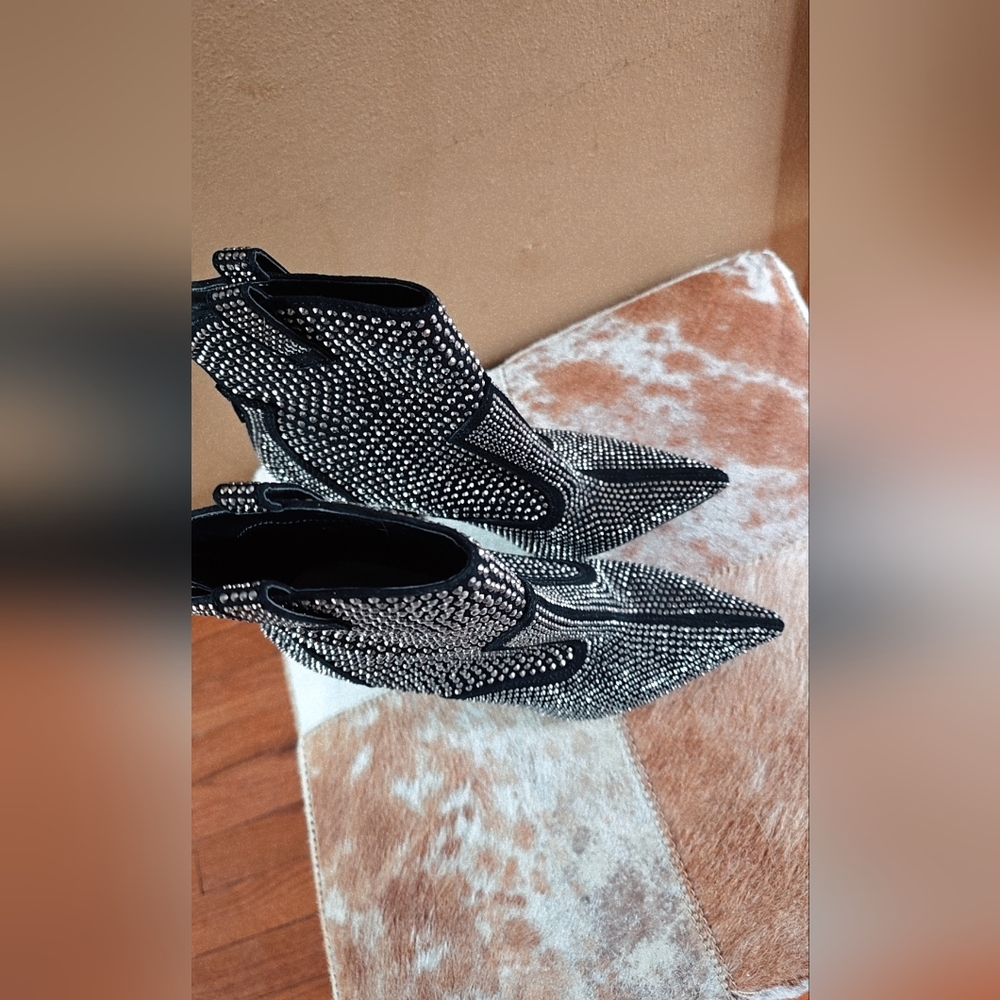 Inc Rhinestone Booties - image 2